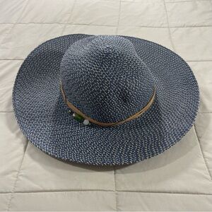 Sunday Afternoons Medium Blue White Mixed Weave Sol Seeker Sun Hat